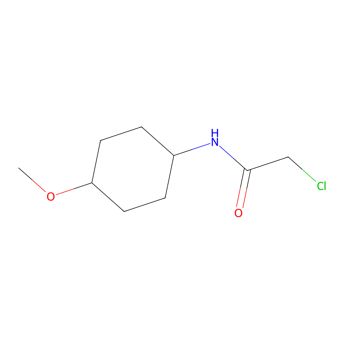 2-Chloro-N-(4-methoxy-cyclohexyl)-acetamide molecular structure, CAS 1353976-39-2