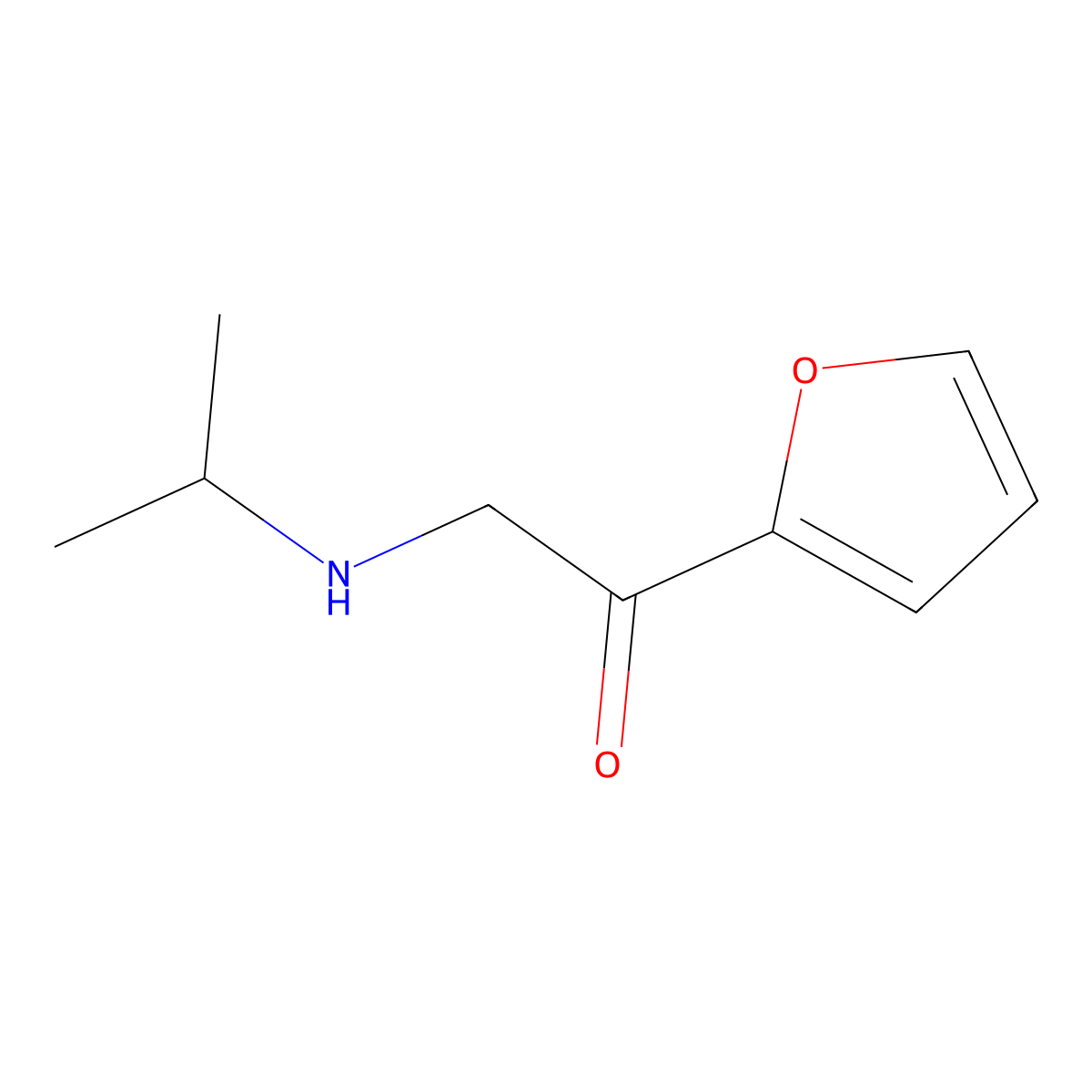 1-Furan-2-yl-2-isopropylamino-ethanone molecular structure, CAS 1353976-46-1