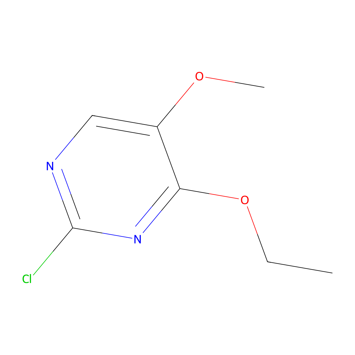2-Chloro-4-ethoxy-5-methoxypyrimidine molecular structure, CAS 1353976-54-1