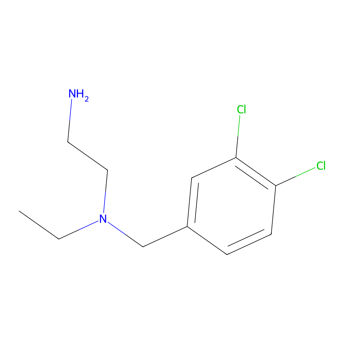 N1-(3,4-Dichlorobenzyl)-N1-ethylethane-1,2-diamine molecular structure, CAS 1353976-65-4