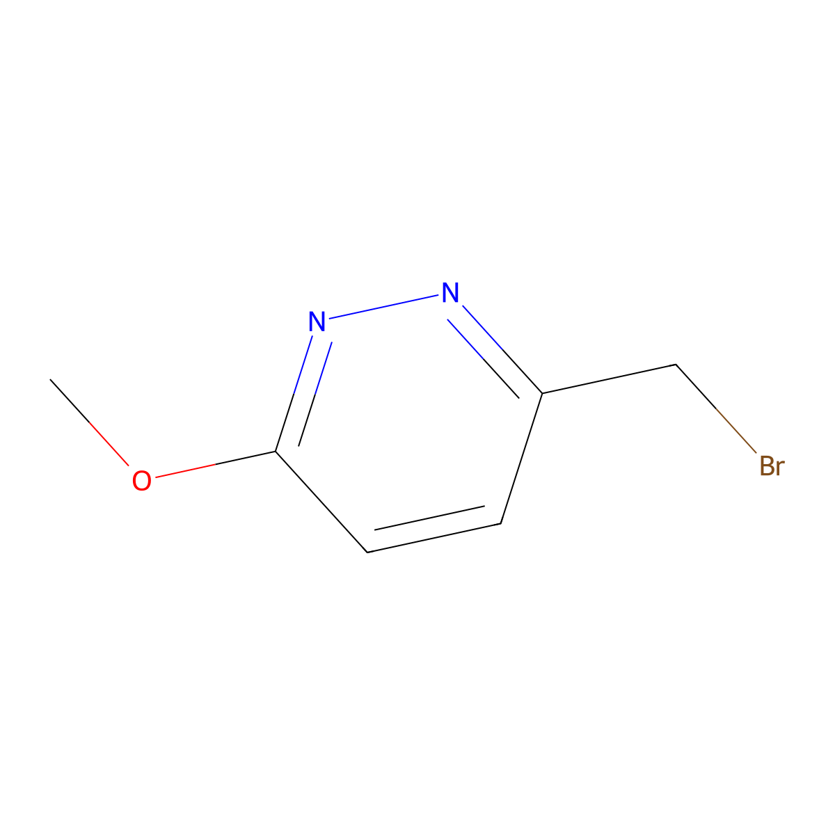 3-(Bromomethyl)-6-methoxypyridazine molecular structure, CAS 1353976-78-9