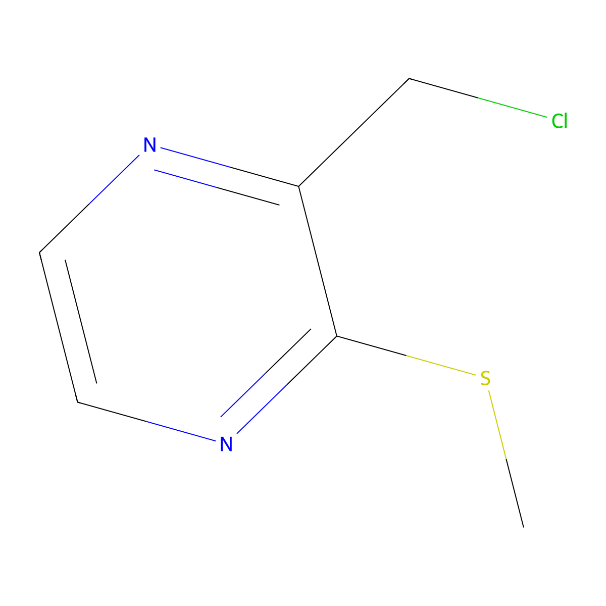 2-Chloromethyl-3-methylsulfanyl-pyrazine molecular structure, CAS 1353976-91-6