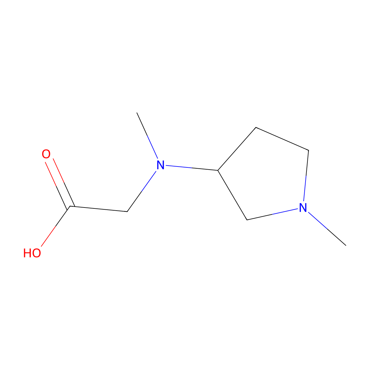 [Methyl-(1-methyl-pyrrolidin-3-yl)-amino]-acetic acid molecular structure, CAS 1353977-10-2