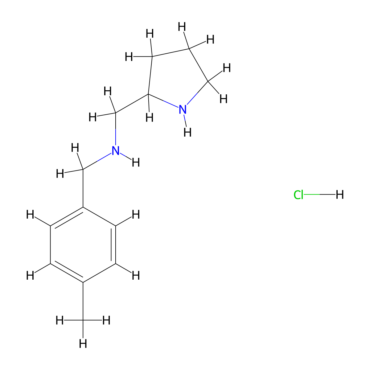 N-(4-Methylbenzyl)-1-(pyrrolidin-2-yl)methanamine hydrochloride molecular structure, CAS 1353977-20-4