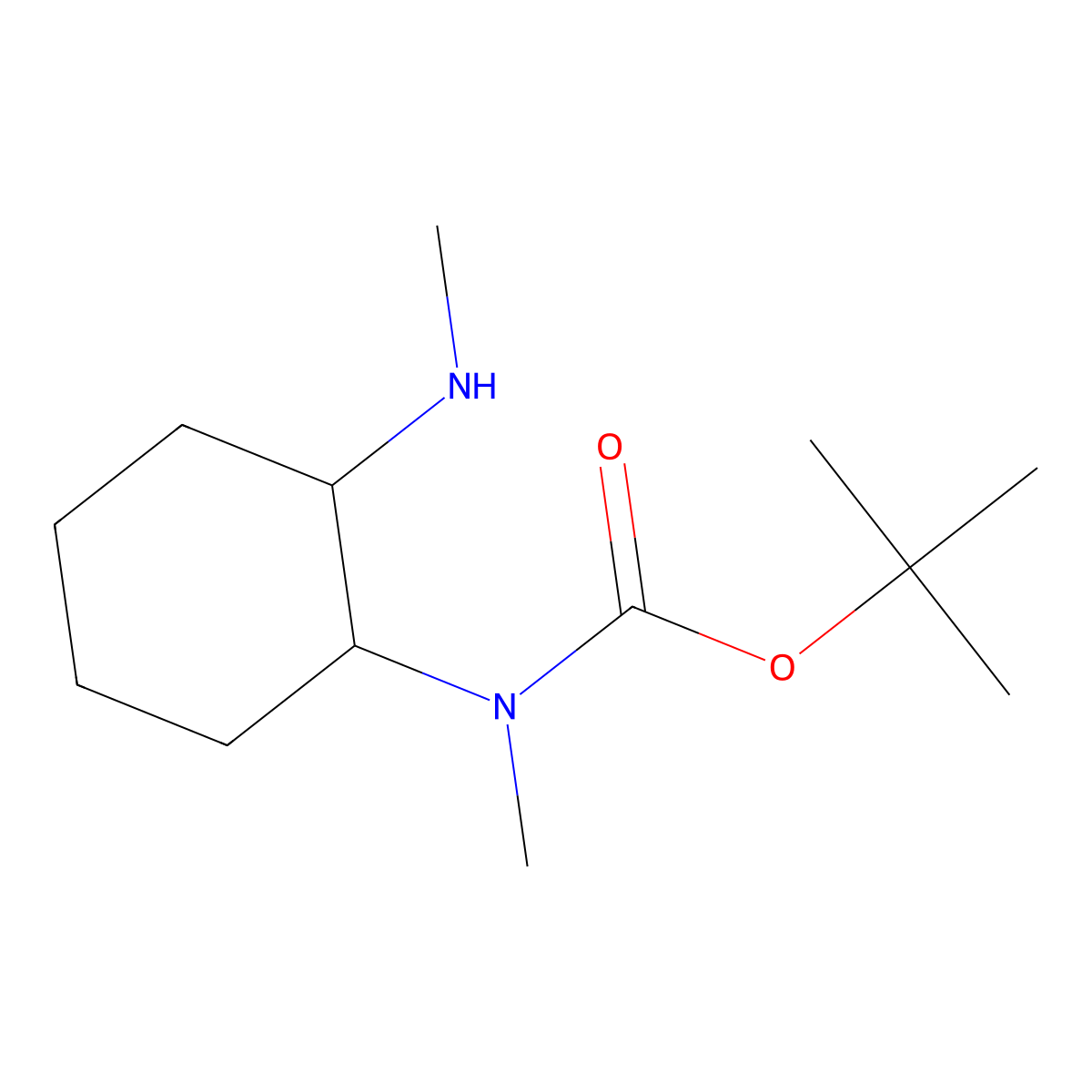 tert-Butyl methyl(2-(methylamino)cyclohexyl)carbamate molecular structure, CAS 1353977-21-5