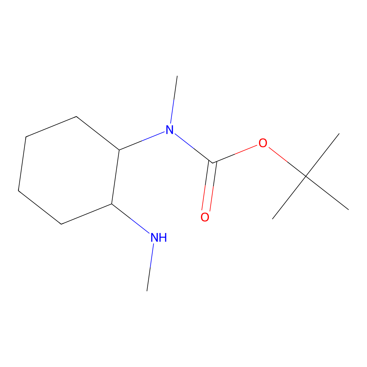 tert-Butyl methyl(2-(methylamino)cyclohexyl)carbamate molecular structure, CAS 1353977-21-5