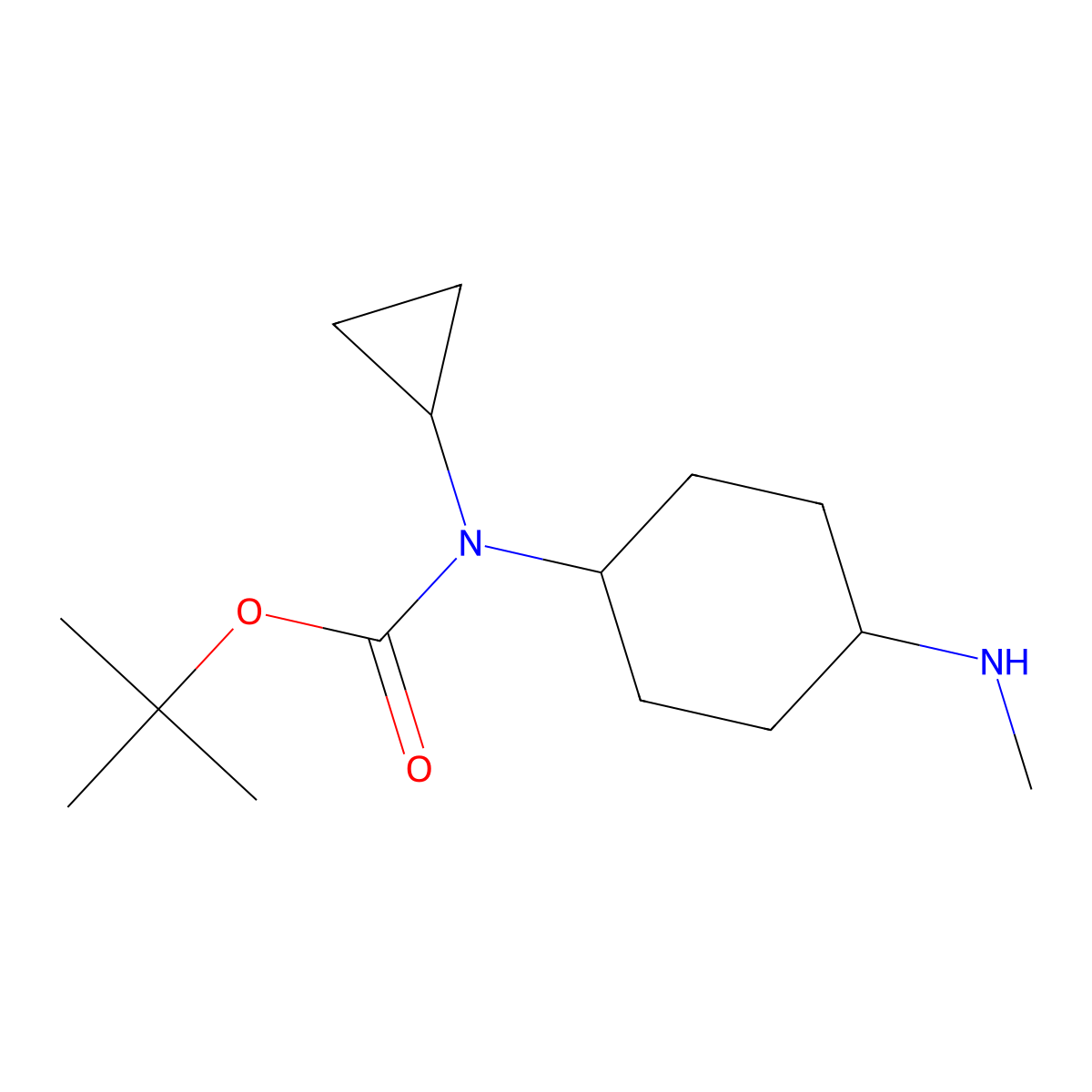 Cyclopropyl-(4-methylamino-cyclohexyl)-carbamic acid tert-butyl ester molecular structure, CAS 1353977-29-3