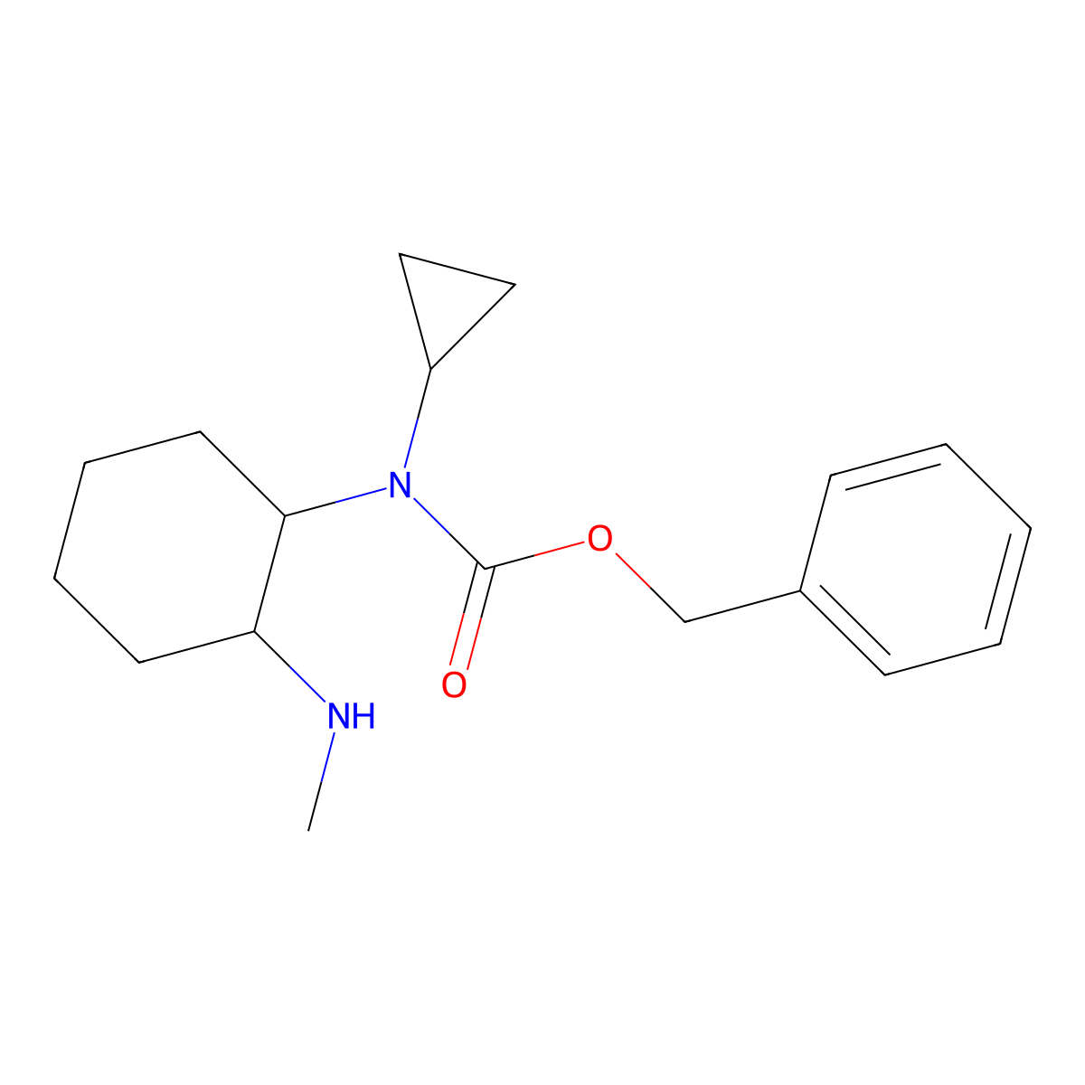 Cyclopropyl-(2-methylamino-cyclohexyl)-carbamic acid benzyl ester molecular structure, CAS 1353977-47-5