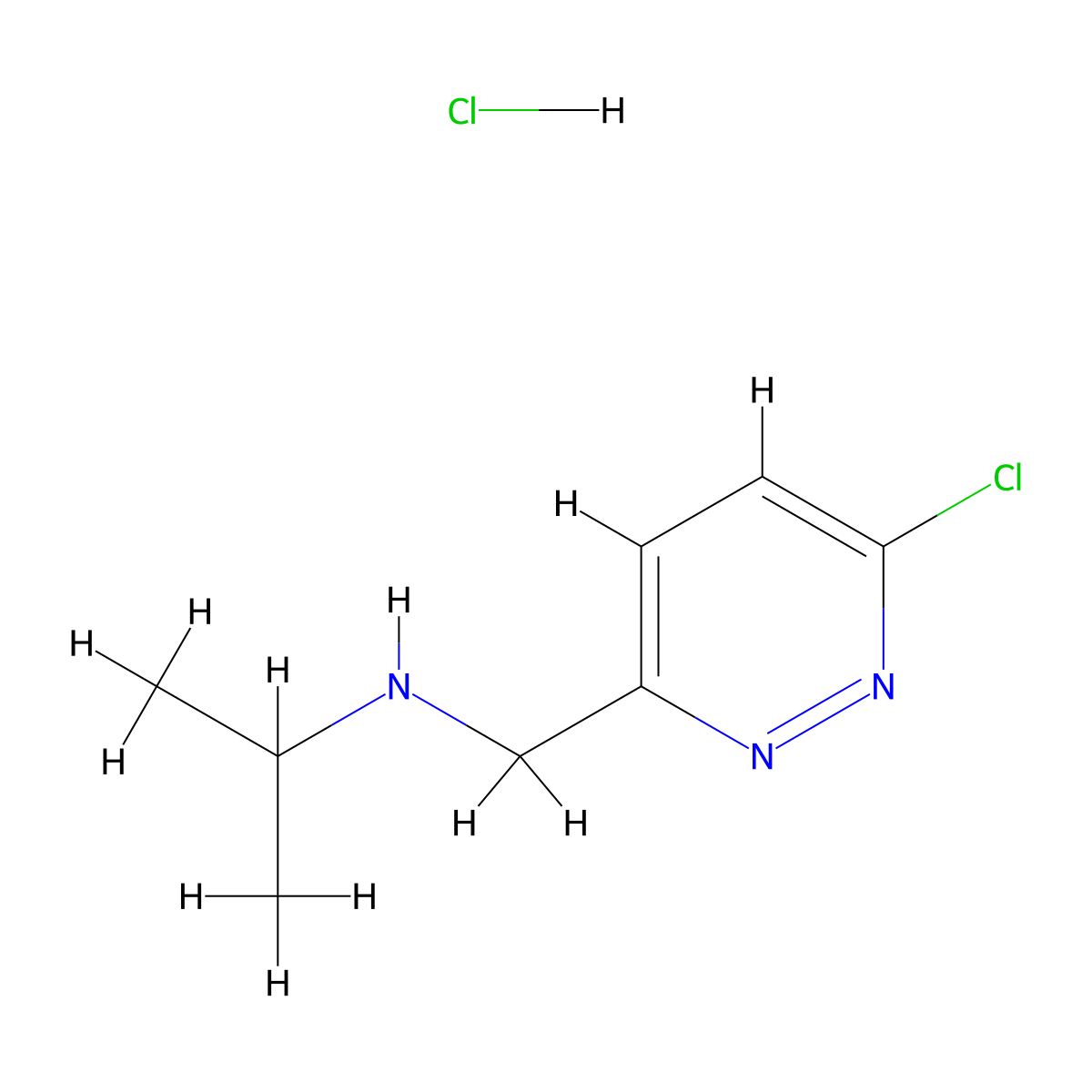 N-((6-chloropyridazin-3-yl)methyl)propan-2-amine hydrochloride molecular structure, CAS 1353977-63-5