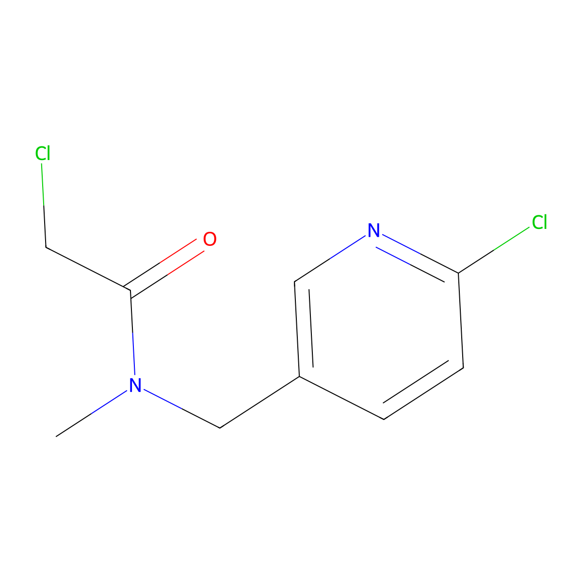 2-Chloro-N-((6-chloropyridin-3-yl)methyl)-N-methylacetamide molecular structure, CAS 1353977-92-0