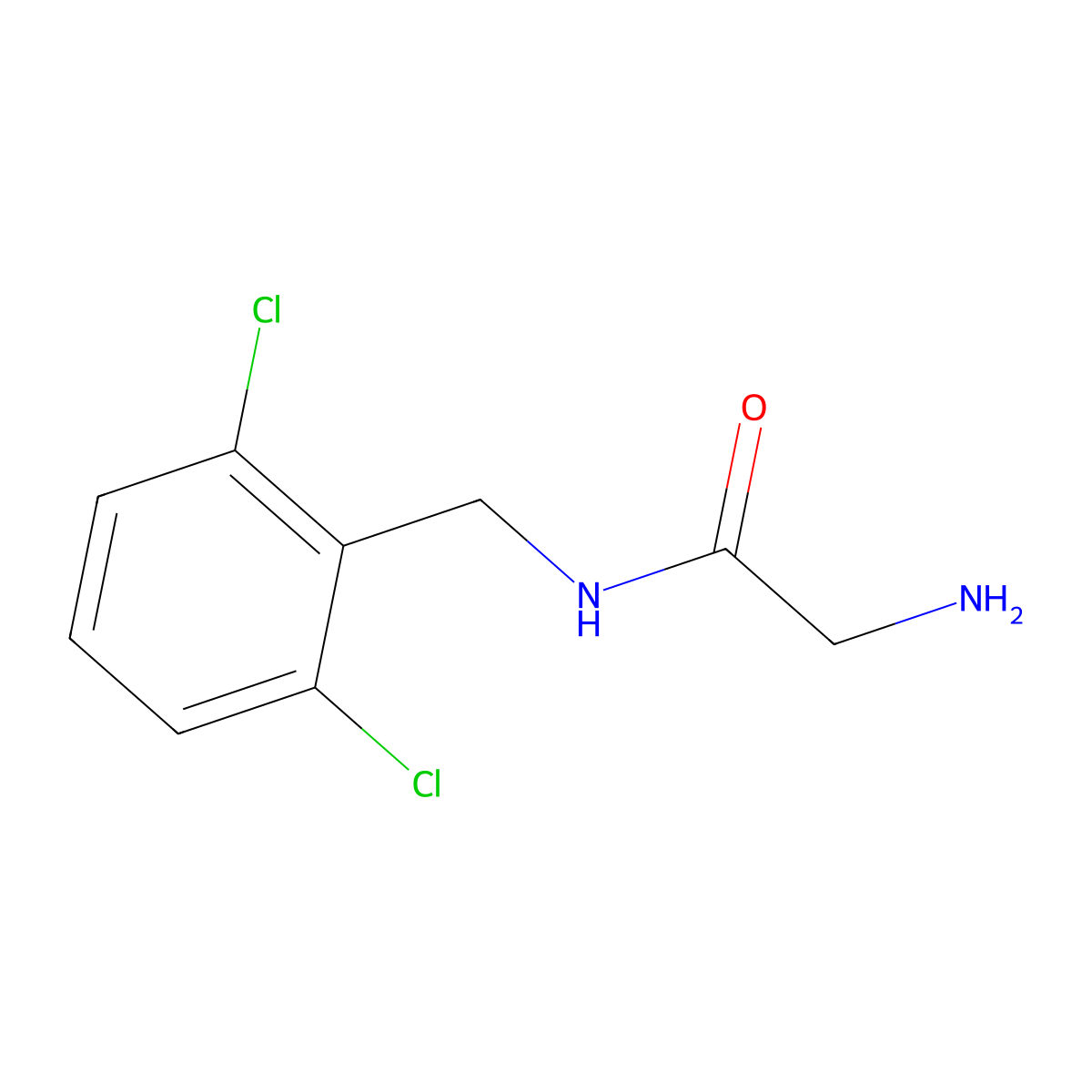 2-Amino-N-(2,6-dichloro-benzyl)-acetamide molecular structure, CAS 1353978-06-9