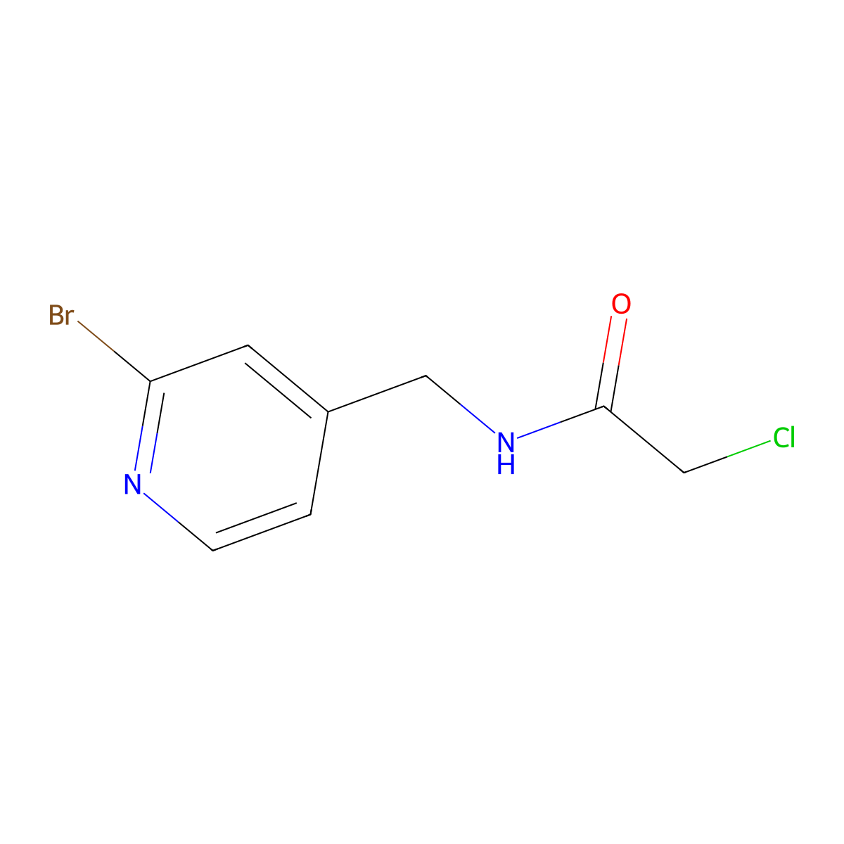 N-(2-Bromo-pyridin-4-ylmethyl)-2-chloro-acetamide molecular structure, CAS 1353978-11-6