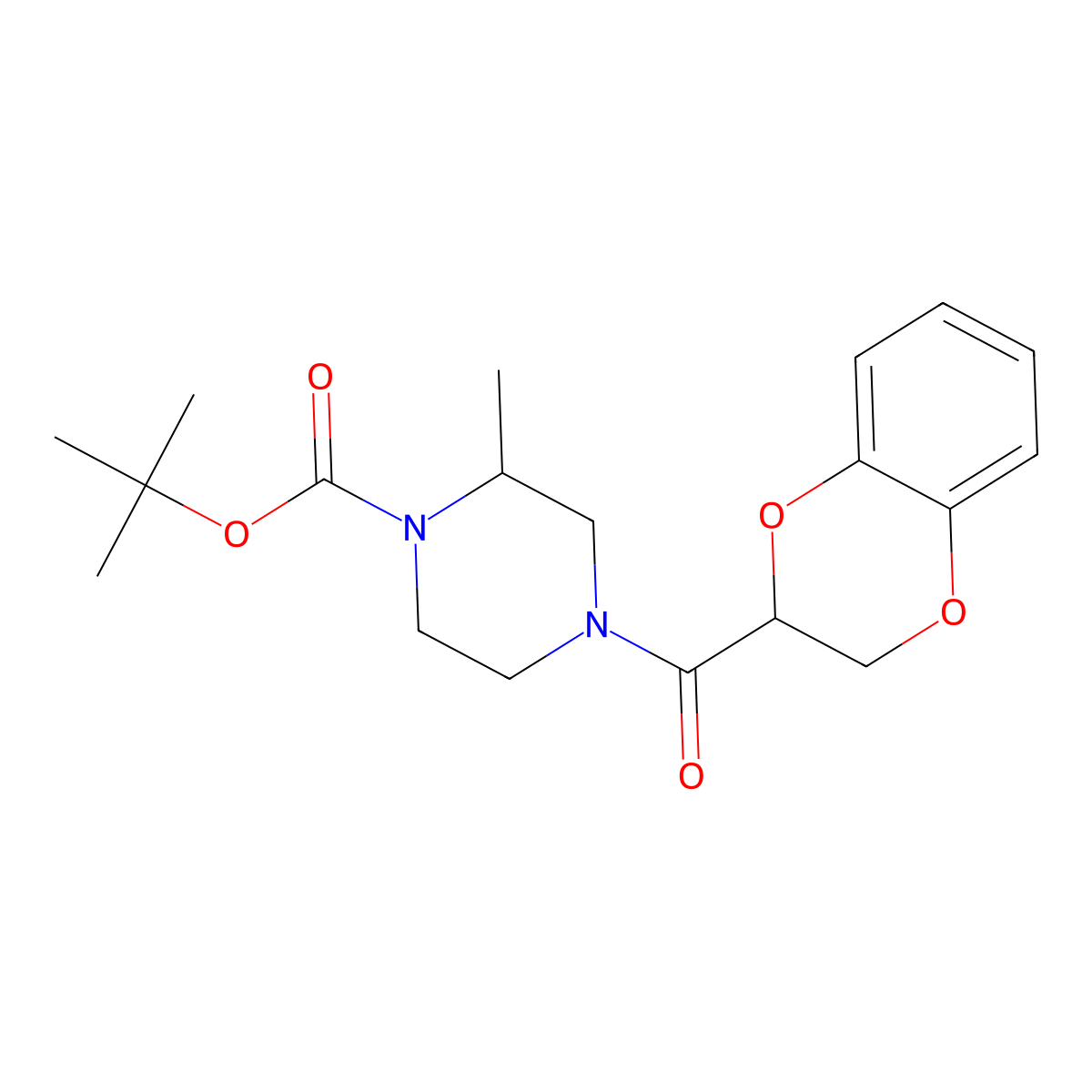 tert-Butyl 4-(2,3-dihydrobenzo[b][1,4]dioxine-2-carbonyl)-2-methylpiperazine-1-carboxylate molecular structure, CAS 1353978-12-7