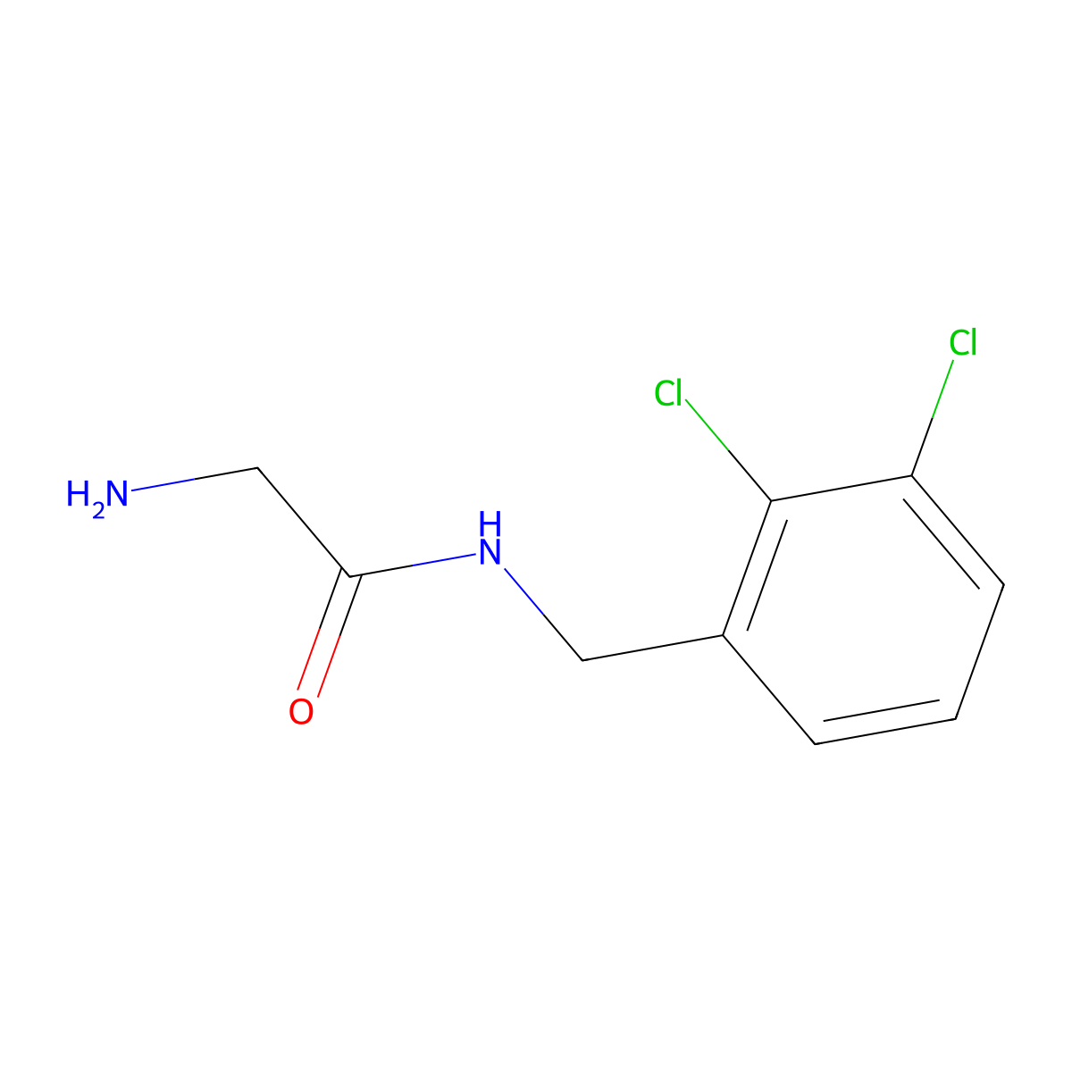 2-Amino-N-(2,3-dichloro-benzyl)-acetamide molecular structure, CAS 1353978-28-5