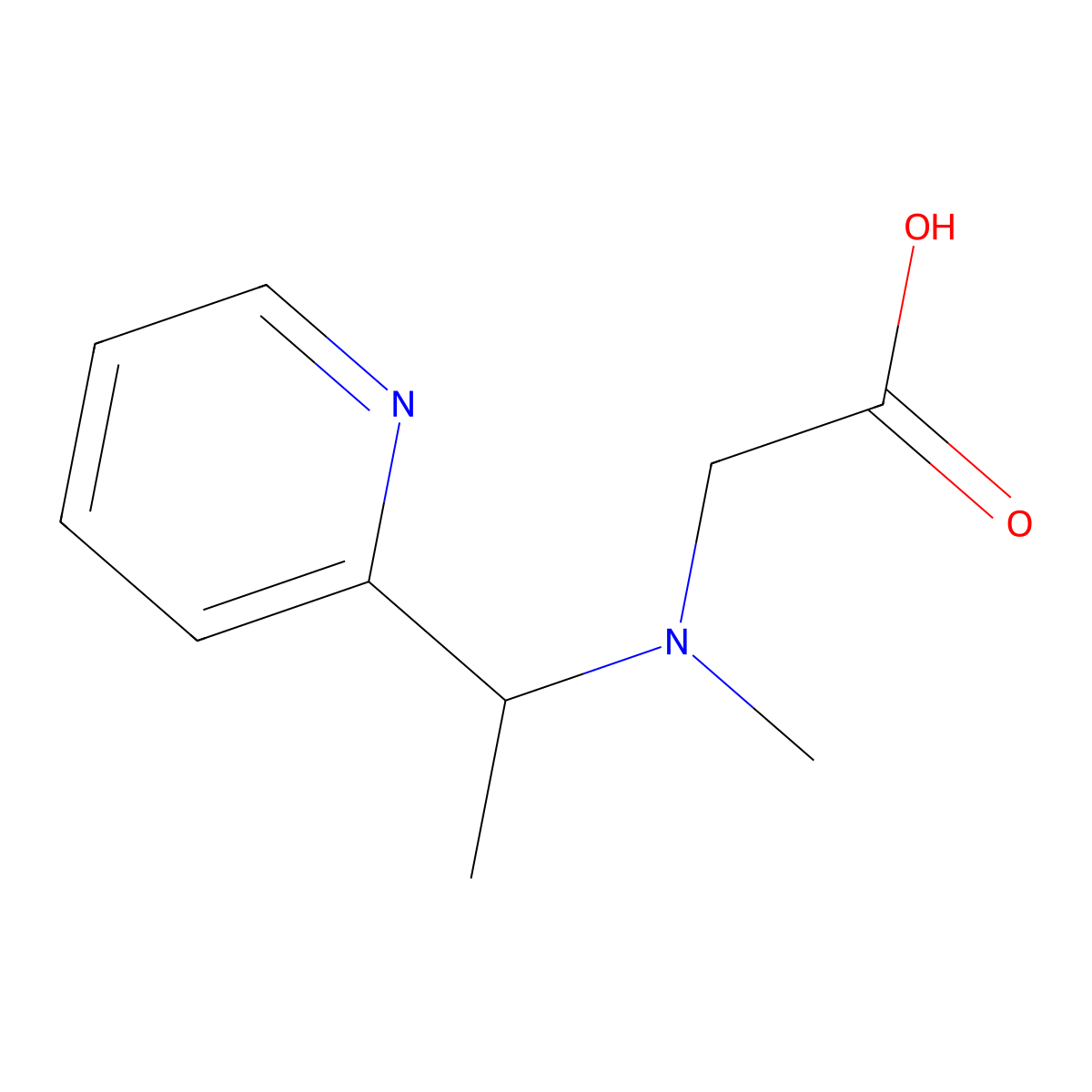 [Methyl-(1-pyridin-2-yl-ethyl)-amino]-acetic acid molecular structure, CAS 1353978-53-6