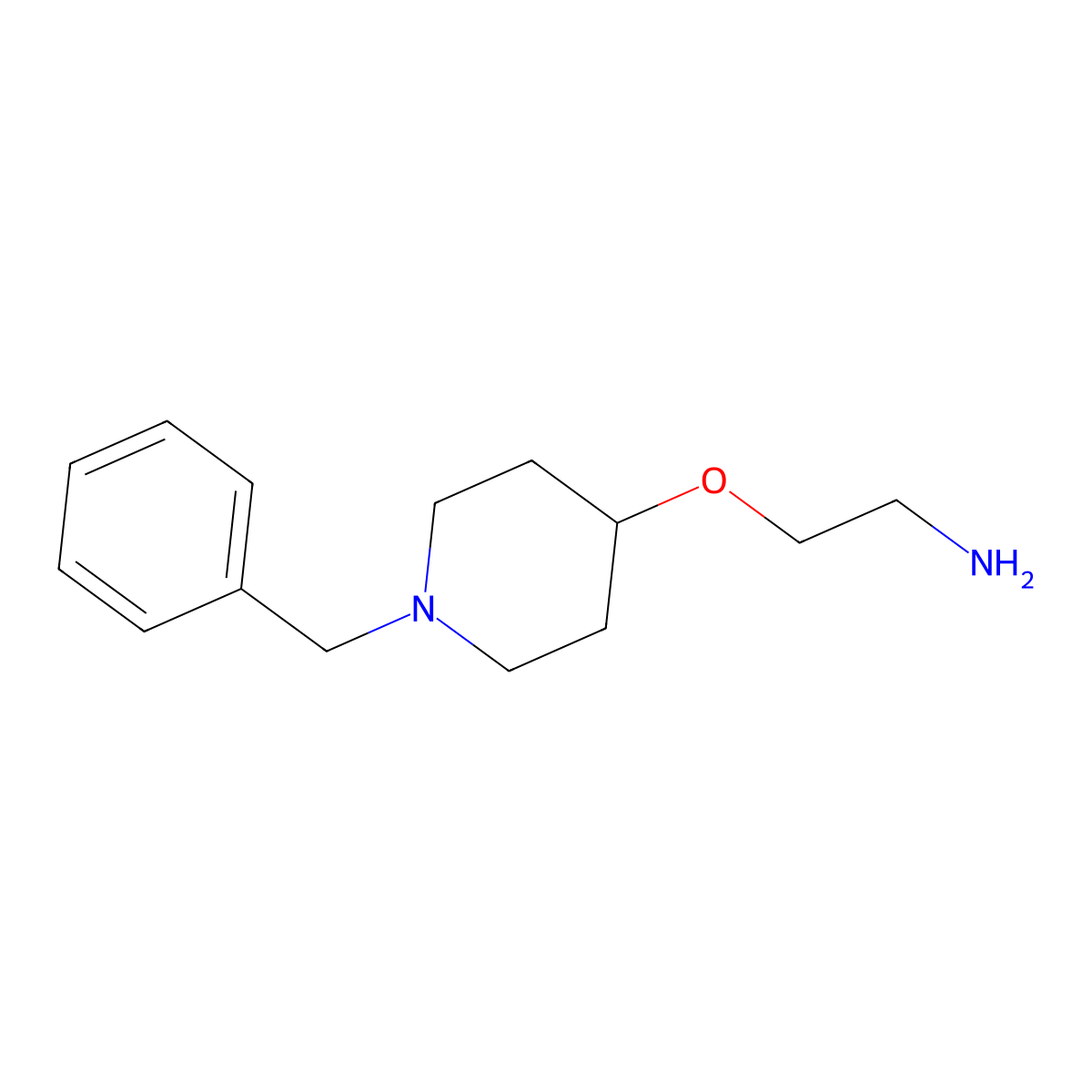 2-(1-Benzyl-piperidin-4-yloxy)-ethylamine molecular structure, CAS 1353978-96-7