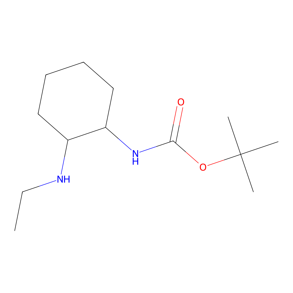 (2-Ethylamino-cyclohexyl)-carbamic acid tert-butyl ester molecular structure, CAS 1353979-25-5