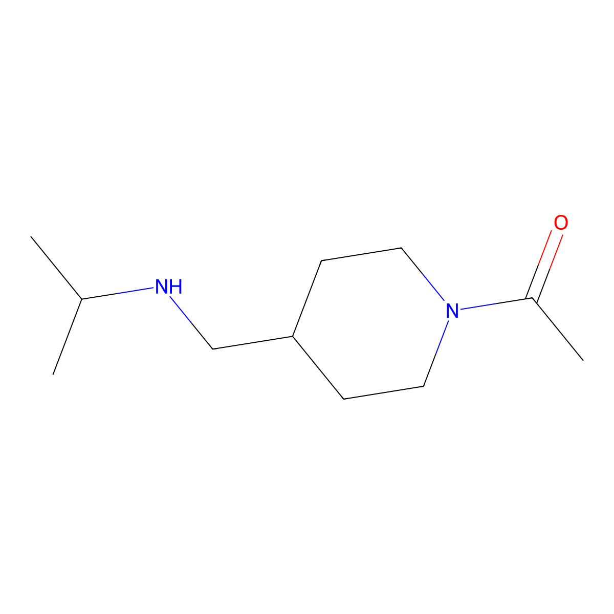 1-(4-((Isopropylamino)methyl)piperidin-1-yl)ethanone molecular structure, CAS 1353979-33-5
