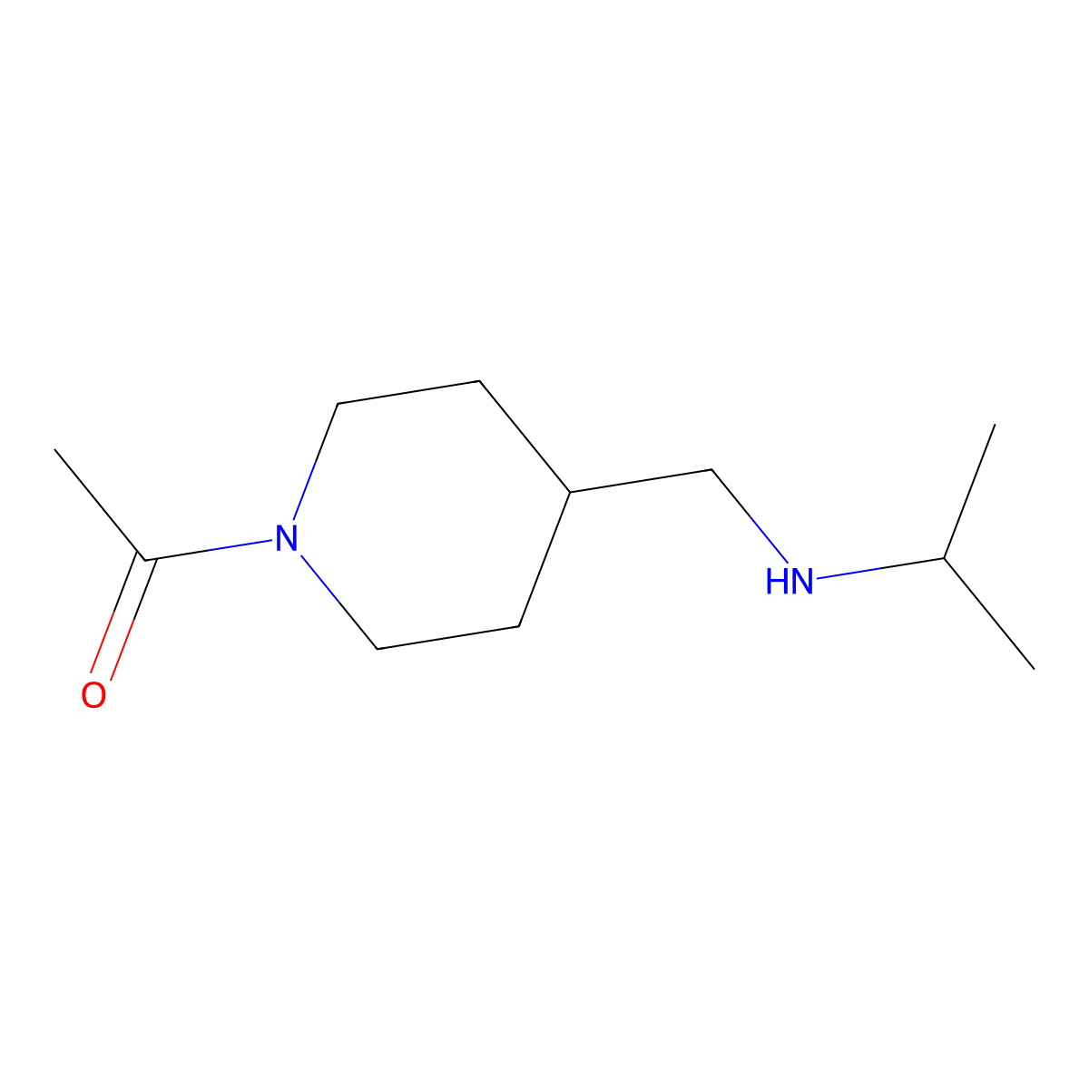 1-(4-((Isopropylamino)methyl)piperidin-1-yl)ethanone molecular structure, CAS 1353979-33-5