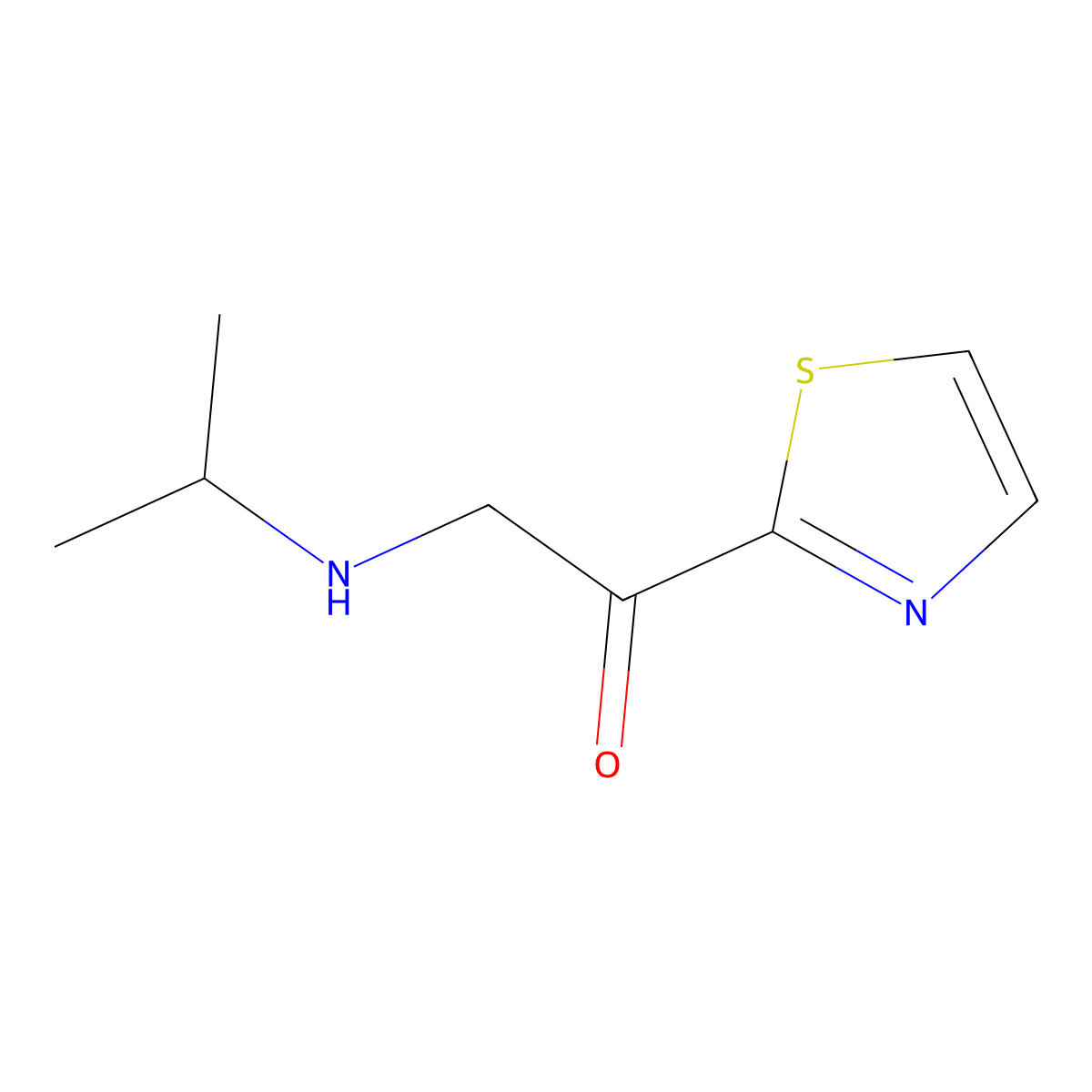 2-Isopropylamino-1-thiazol-2-yl-ethanone molecular structure, CAS 1353979-84-6