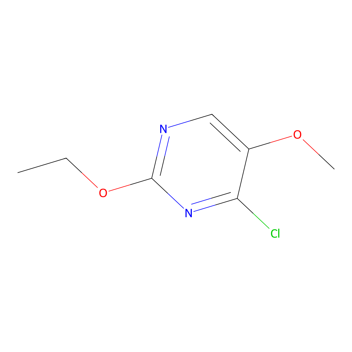 4-Chloro-2-ethoxy-5-methoxypyrimidine molecular structure, CAS 1353979-91-5