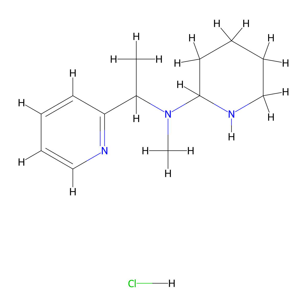 N-Methyl-N-(1-(pyridin-2-yl)ethyl)piperidin-2-amine hydrochloride molecular structure, CAS 1353980-01-4