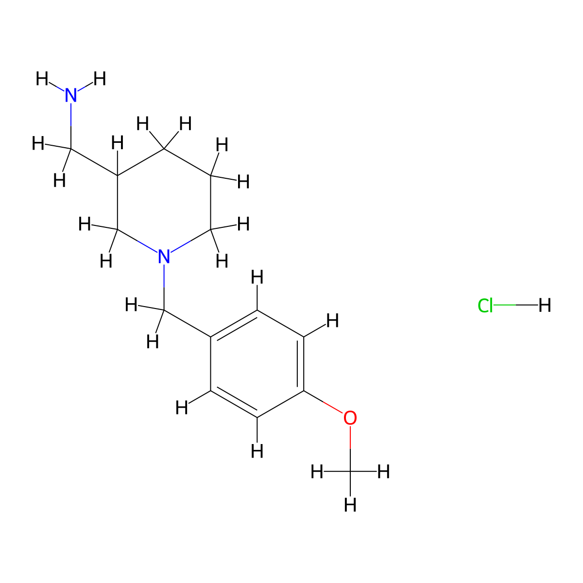 (1-(4-Methoxybenzyl)piperidin-3-yl)methanamine hydrochloride molecular structure, CAS 1353980-07-0