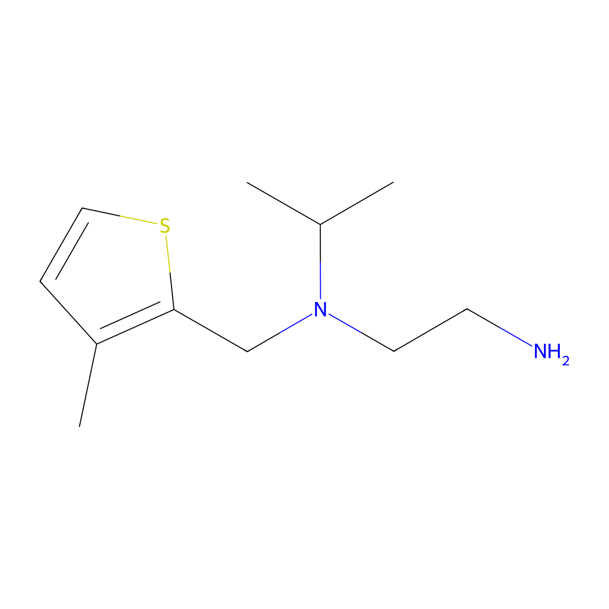 N1-Isopropyl-N1-((3-methylthiophen-2-yl)methyl)ethane-1,2-diamine molecular structure, CAS 1353981-52-8