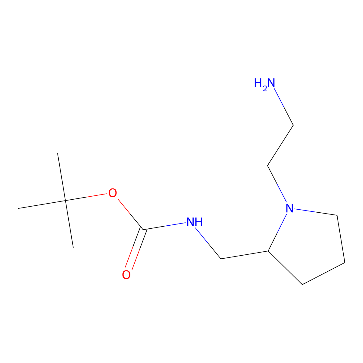 [1-(2-Amino-ethyl)-pyrrolidin-2-ylmethyl]-carbamic acid tert-butyl ester molecular structure, CAS 1353981-54-0