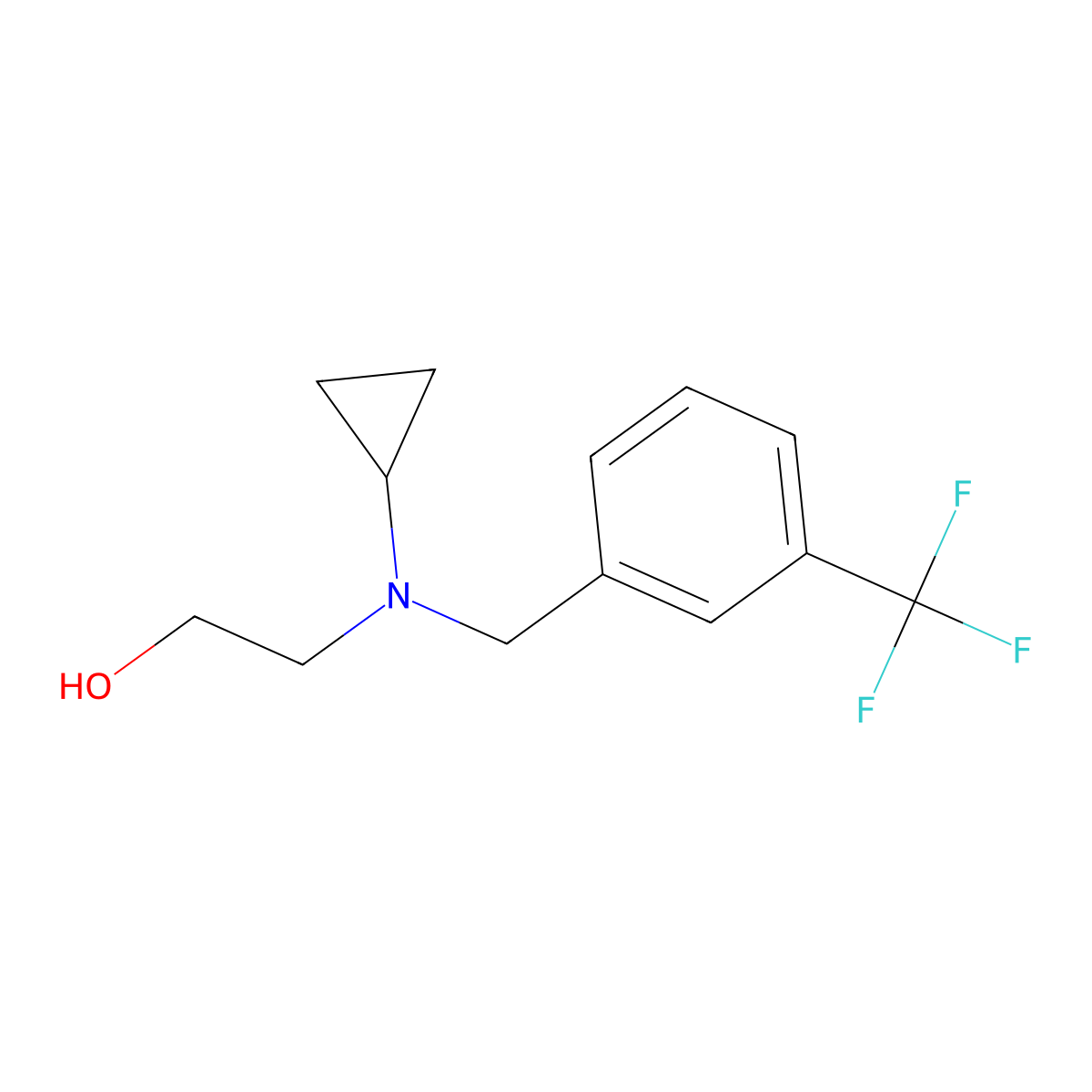 2-[Cyclopropyl-(3-trifluoromethyl-benzyl)-amino]-ethanol molecular structure, CAS 1353982-01-0