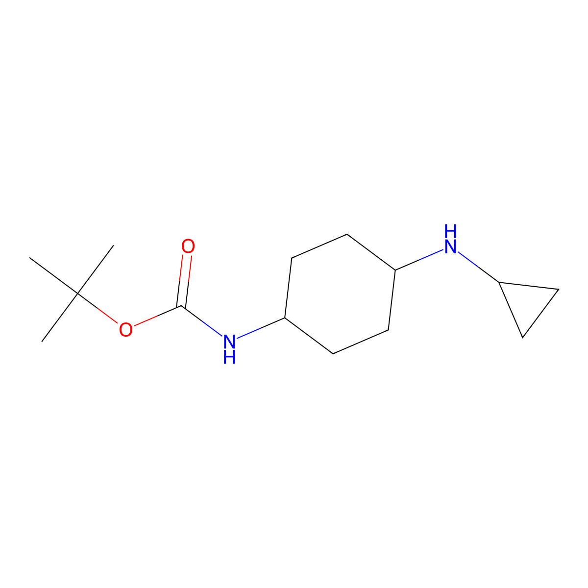 (4-Cyclopropylamino-cyclohexyl)-carbamic acid tert-butyl ester molecular structure, CAS 1353982-04-3