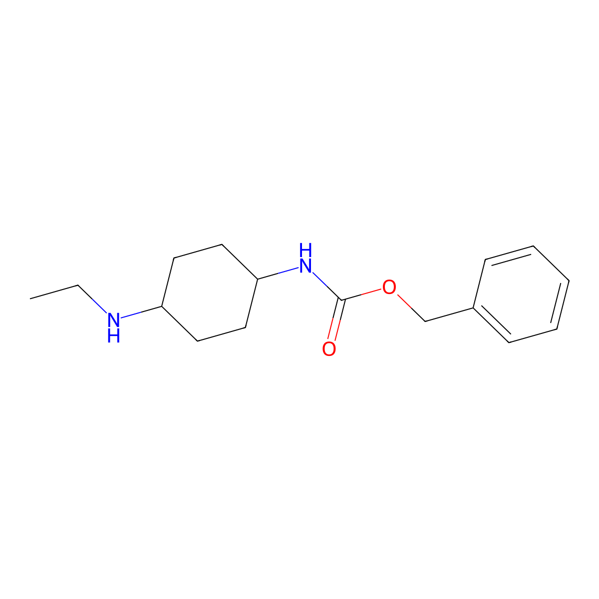 (4-Ethylamino-cyclohexyl)-carbamic acid benzyl ester molecular structure, CAS 1353982-17-8