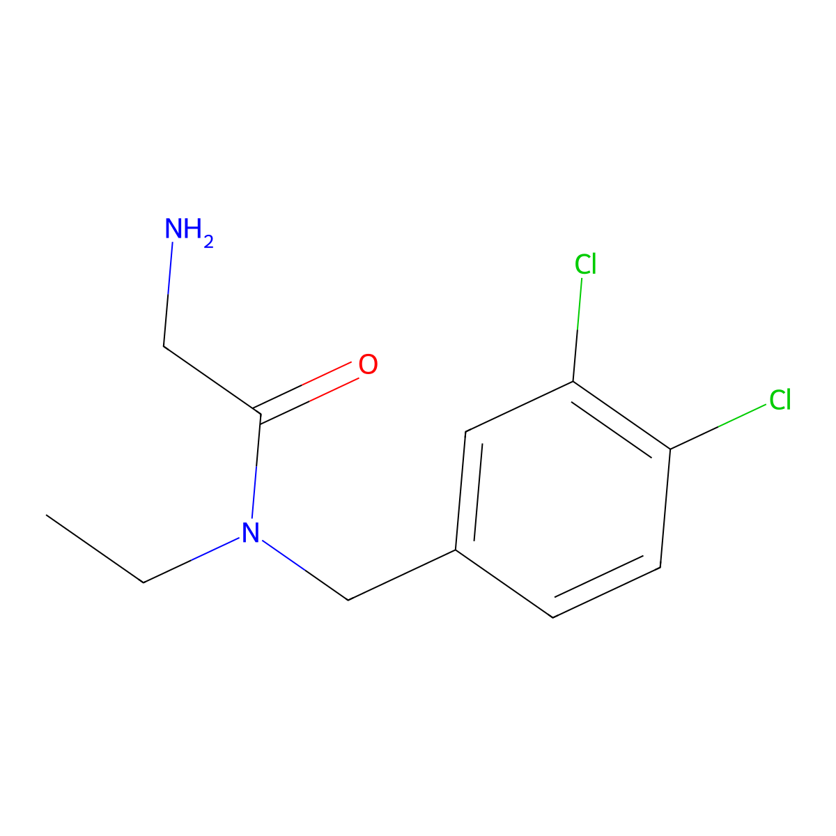 2-Amino-N-(3,4-dichloro-benzyl)-N-ethyl-acetamide molecular structure, CAS 1353982-68-9