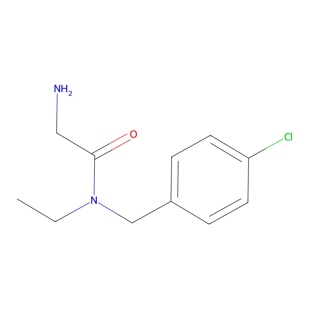 2-Amino-N-(4-chlorobenzyl)-N-ethylacetamide molecular structure, CAS 1353982-78-1