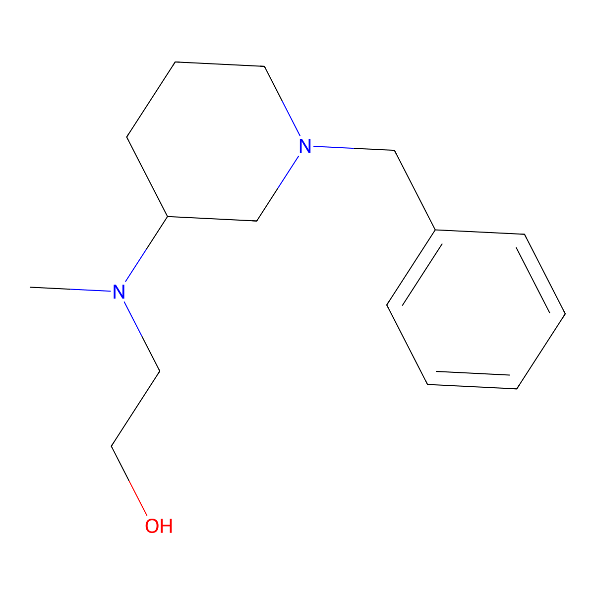 2-[(1-Benzyl-piperidin-3-yl)-methyl-amino]-ethanol molecular structure, CAS 1353982-82-7