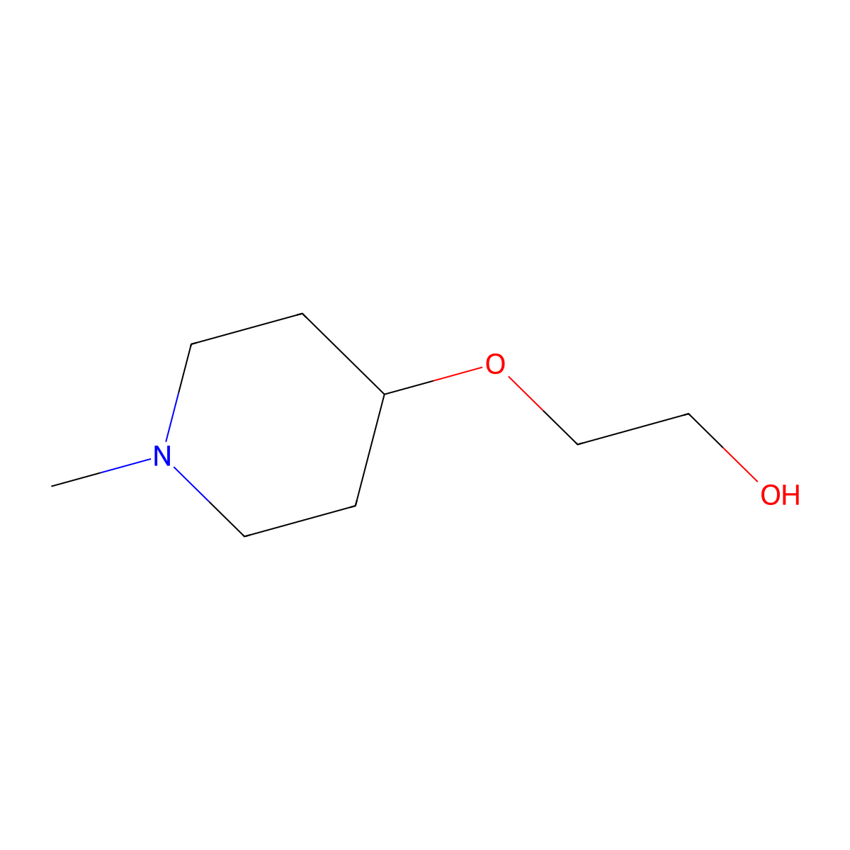2-[(1-Methylpiperidin-4-yl)oxy]ethan-1-ol molecular structure, CAS 1353983-03-5