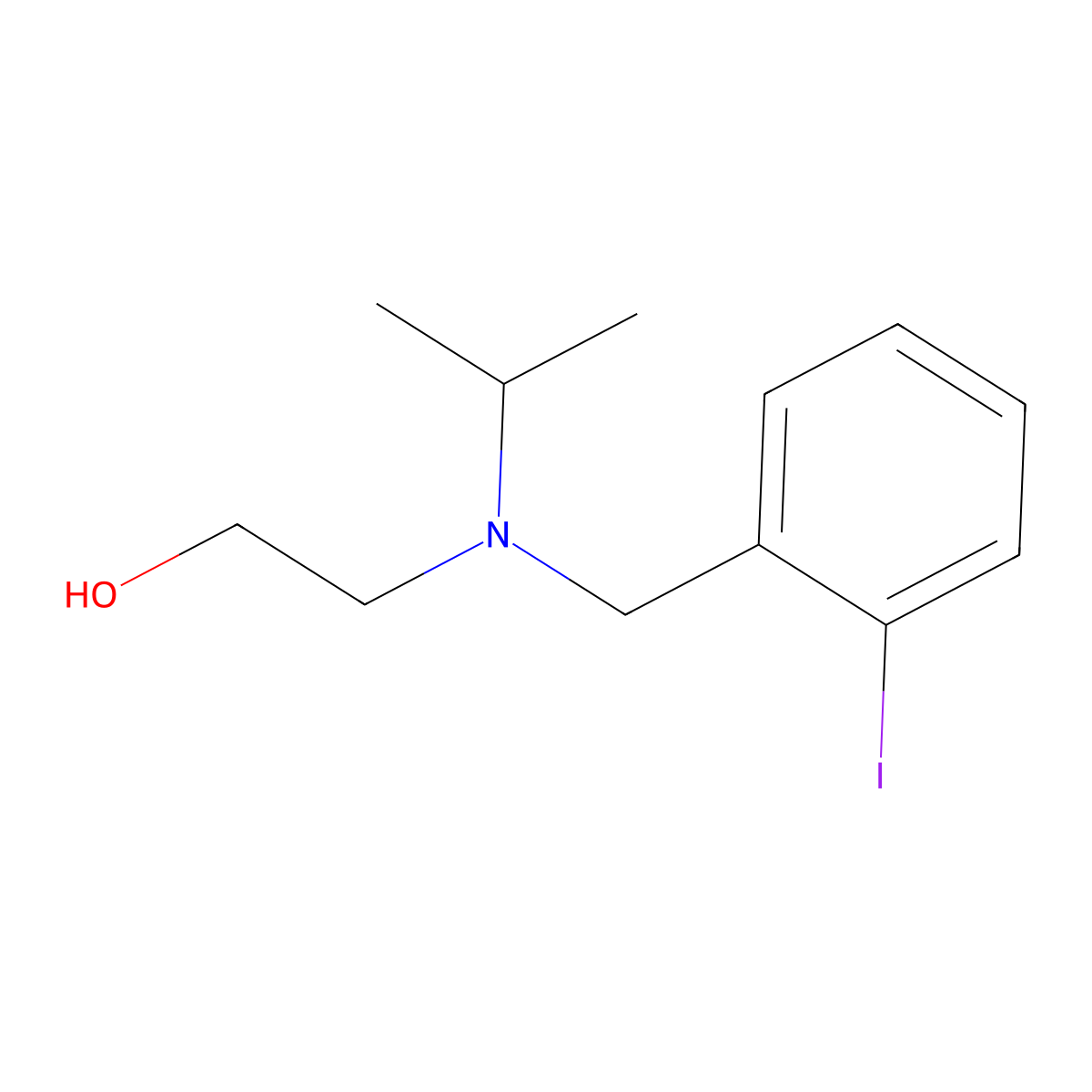 2-[(2-Iodo-benzyl)-isopropyl-amino]-ethanol molecular structure, CAS 1353983-10-4