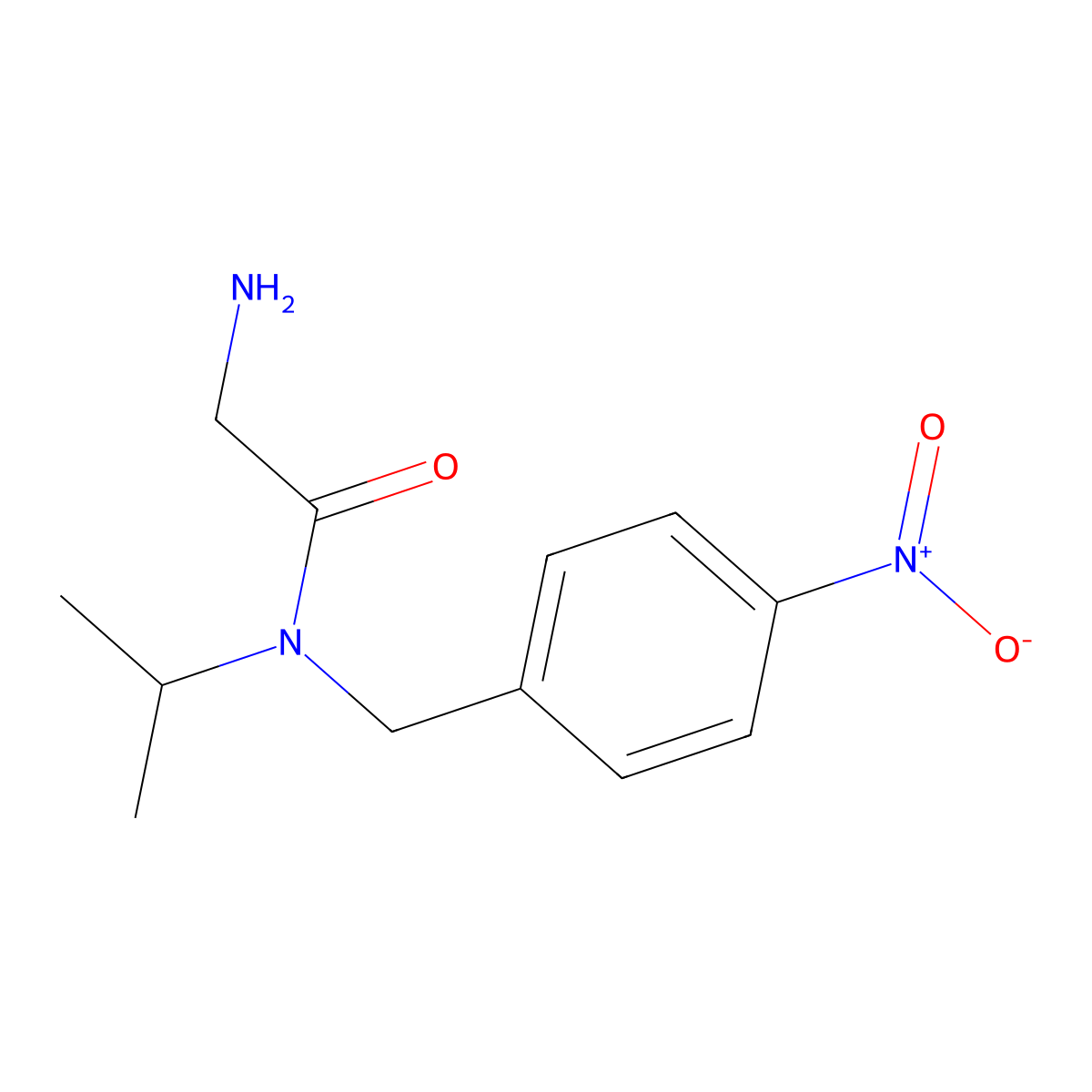 2-Amino-N-isopropyl-N-(4-nitro-benzyl)-acetamide molecular structure, CAS 1353983-54-6
