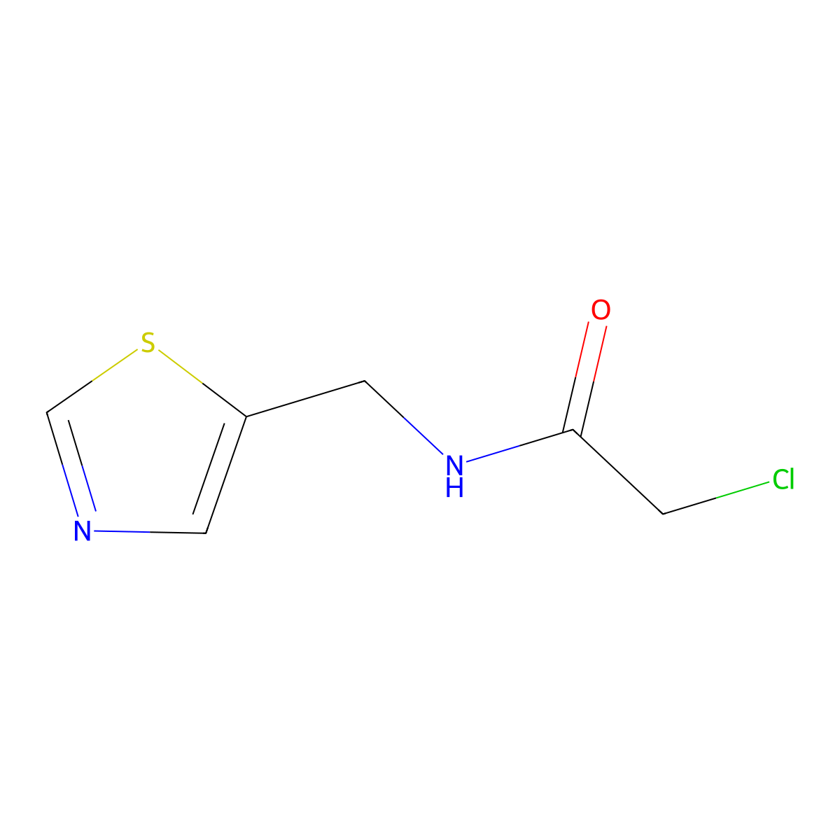 2-Chloro-N-thiazol-5-ylmethyl-acetamide molecular structure, CAS 1353983-78-4