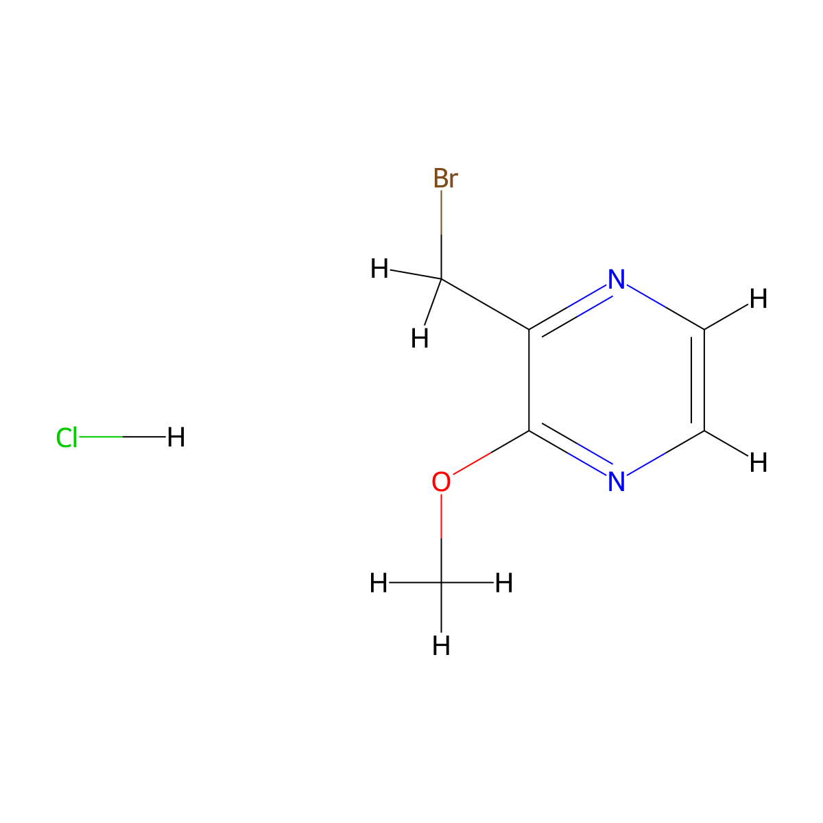 2-(Bromomethyl)-3-methoxypyrazine hydrochloride molecular structure, CAS 1353984-16-3