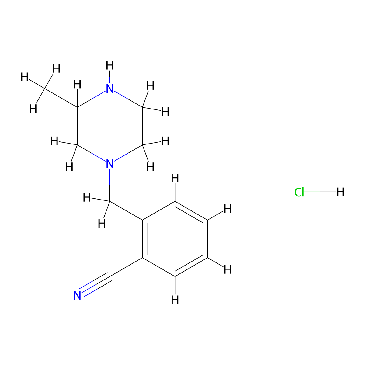 2-((3-Methylpiperazin-1-yl)methyl)benzonitrile hydrochloride molecular structure, CAS 1353984-20-9
