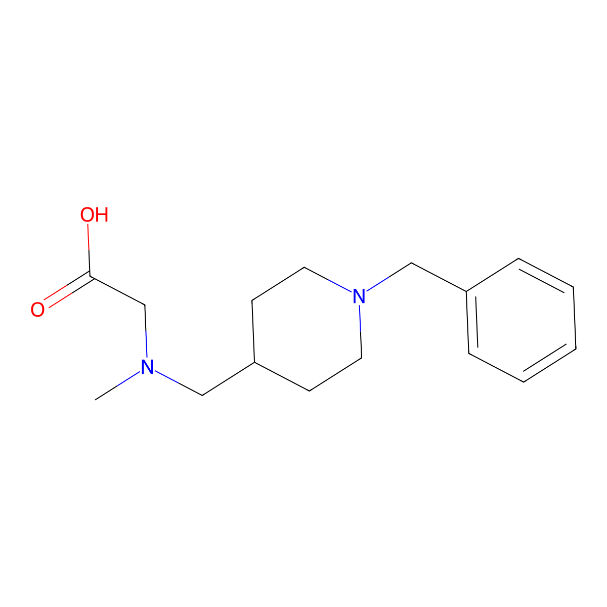 [(1-Benzyl-piperidin-4-ylmethyl)-methyl-amino]-acetic acid molecular structure, CAS 1353984-25-4