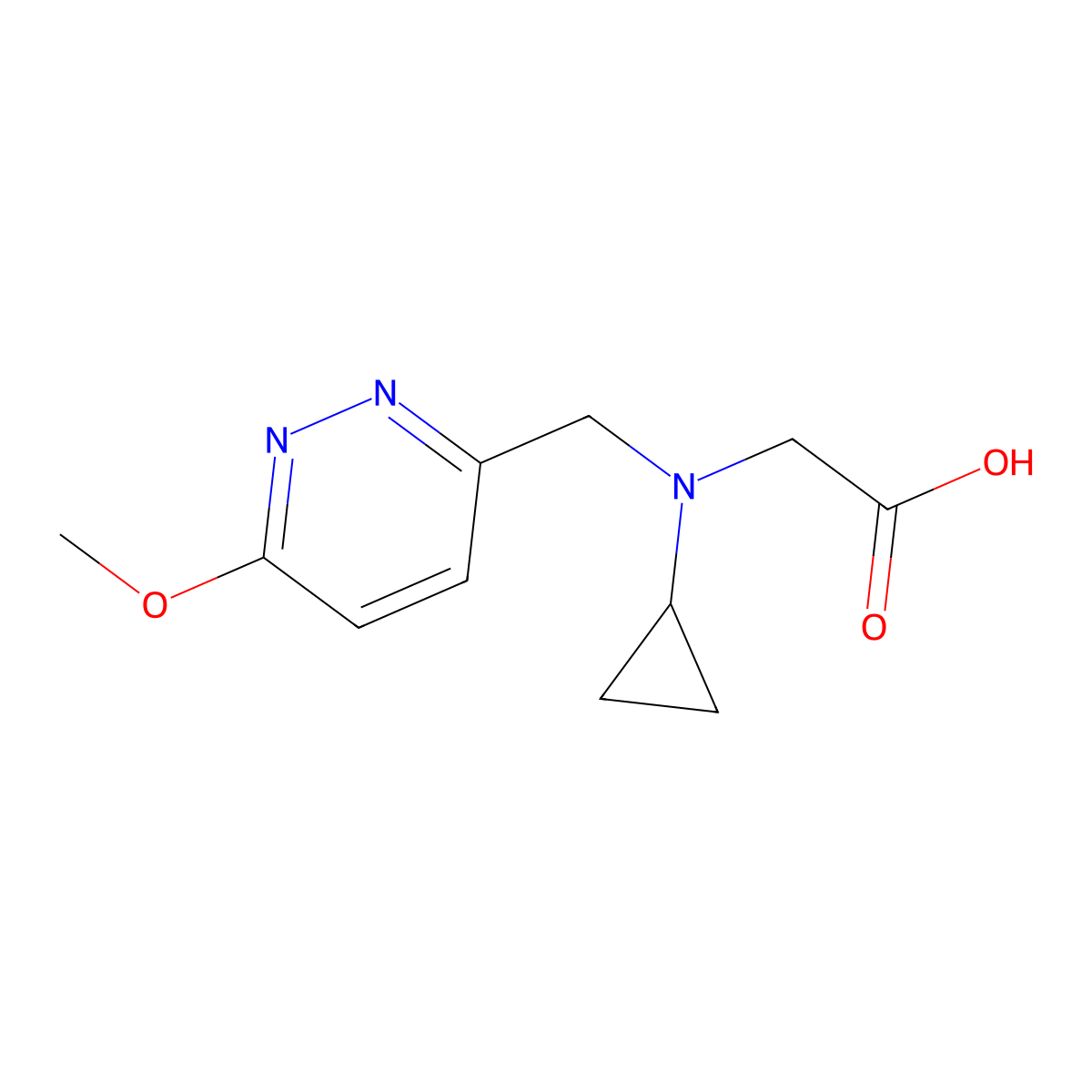 [Cyclopropyl-(6-methoxy-pyridazin-3-ylmethyl)-amino]-acetic acid molecular structure, CAS 1353984-85-6