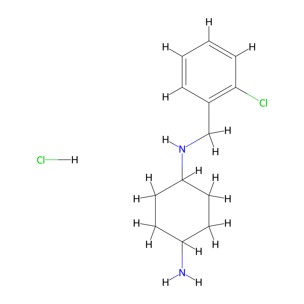 N1-(2-Chlorobenzyl)cyclohexane-1,4-diamine hydrochloride molecular structure, CAS 1353985-18-8