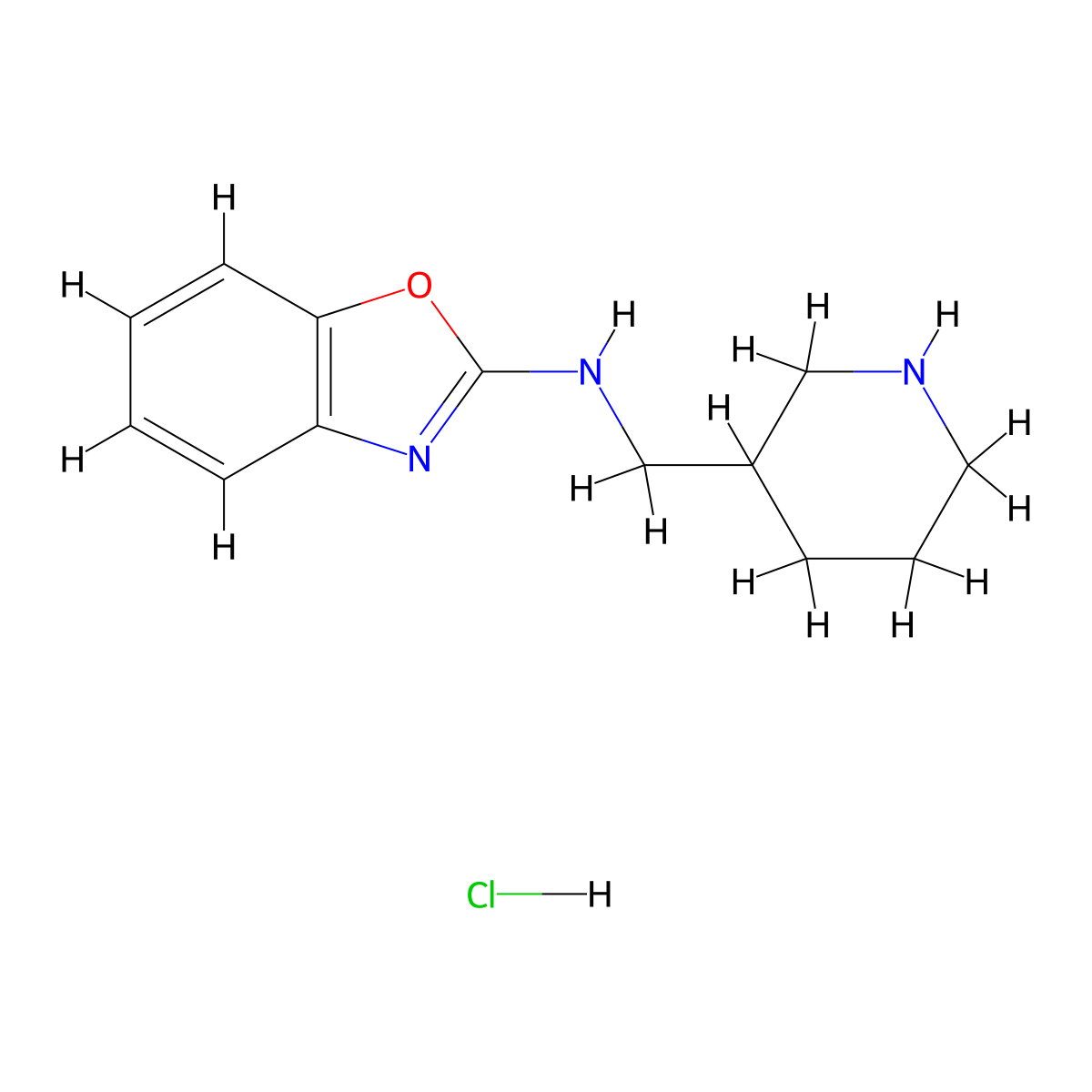 N-(Piperidin-3-ylmethyl)benzo[d]oxazol-2-amine hydrochloride molecular structure, CAS 1353986-07-8
