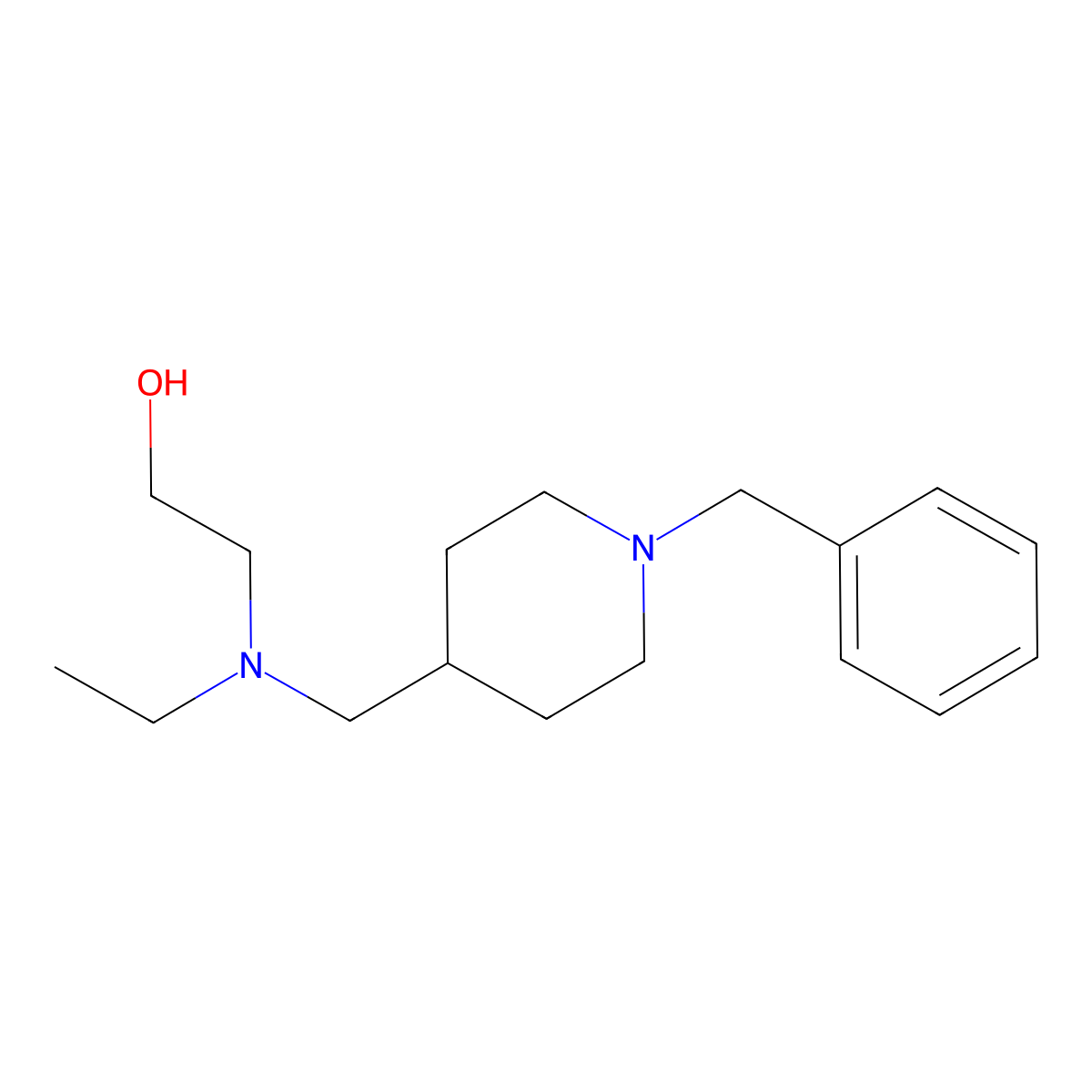 2-[(1-Benzyl-piperidin-4-ylmethyl)-ethyl-amino]-ethanol molecular structure, CAS 1353986-23-8