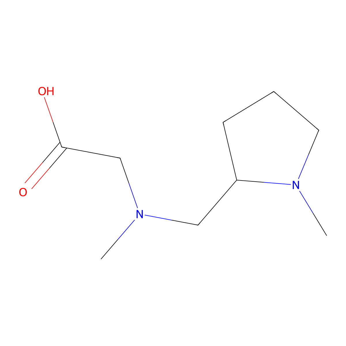 [Methyl-(1-methyl-pyrrolidin-2-ylmethyl)-amino]-acetic acid molecular structure, CAS 1353986-36-3