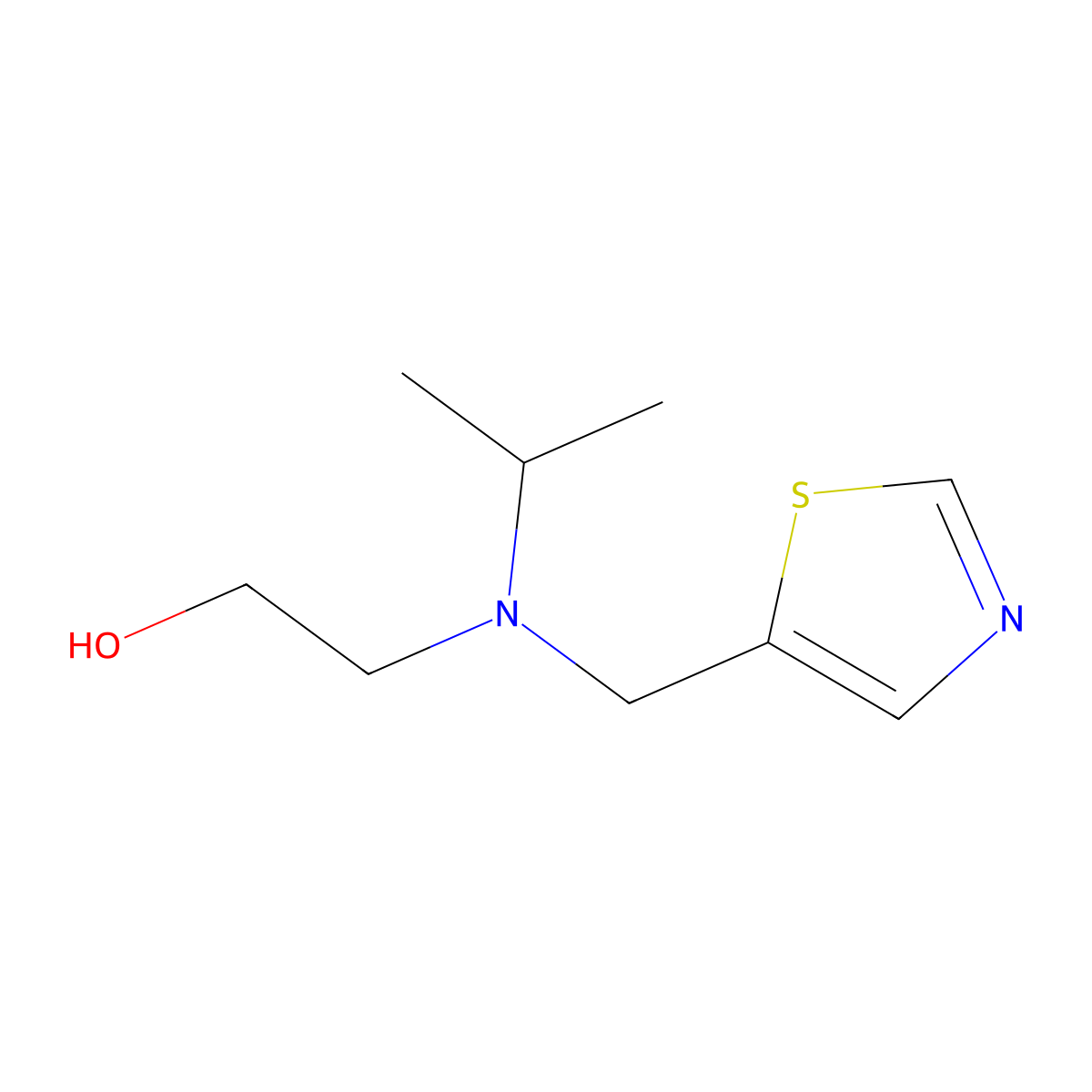 2-(Isopropyl(thiazol-5-ylmethyl)amino)ethanol molecular structure, CAS 1353986-43-2