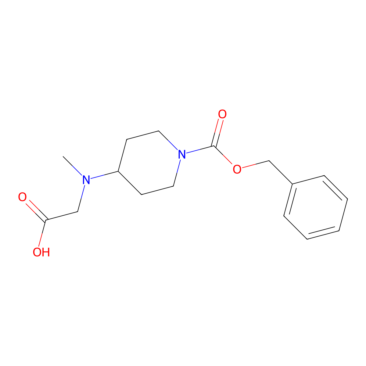 4-(Carboxymethyl-methyl-amino)-piperidine-1-carboxylic acid benzyl ester molecular structure, CAS 1353986-68-1