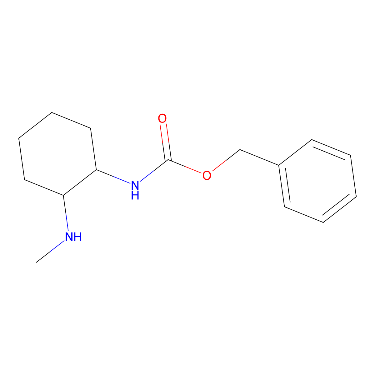 (2-Methylamino-cyclohexyl)-carbamic acid benzyl ester molecular structure, CAS 1353986-86-3